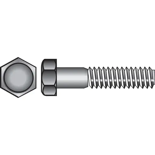 Hex Bolt 1/2" D X 7-1/2" L Zinc Plated Steel Zinc Plated