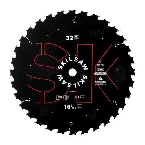 Saw Blade, 16-5/16 in Dia, 32-Teeth, Carbide Cutting Edge