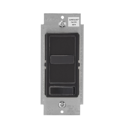 Dimmer Switch Decora SureSlide Black 600 W Slide Black