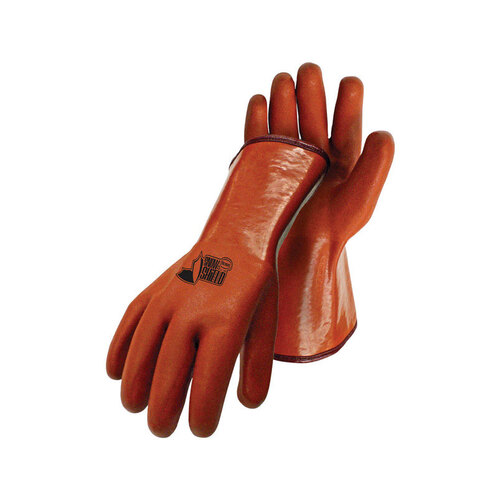 Snow Shield Insulated Driver Gloves, Men's, L, Open Cuff, Orange