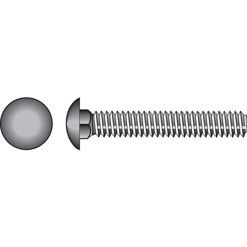 Carriage Bolt 7/16" P X 1-1/2" L Zinc-Plated Steel Zinc-Plated