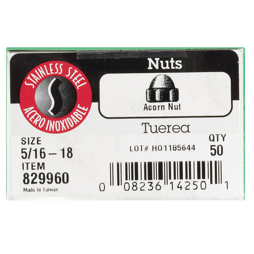 Acorn Nut 5/16" Stainless Steel SAE