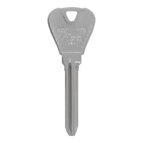 Key Blank Automotive H70 Double For Ford Silver