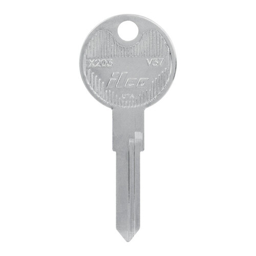 Key Blank Automotive V-36 Double For Volkswagen Silver