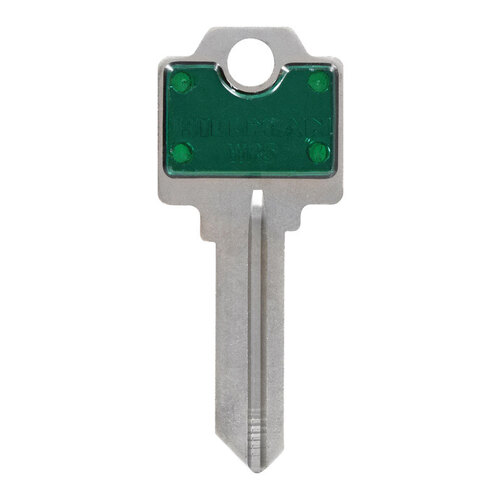 Key Blank ColorPlus Traditional Key House/Office Single Green - pack of 5