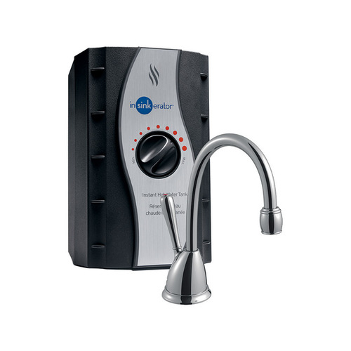 Hot Water Dispenser Involve 2/3 gal Black Stainless Steel Chrome