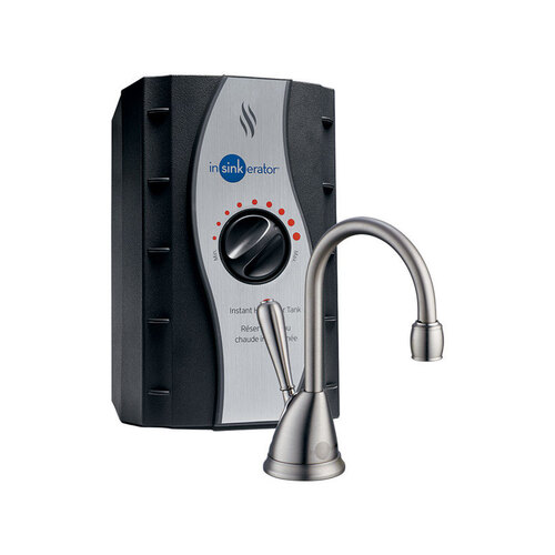 Hot Water Dispenser Involve 2/3 gal Black Stainless Steel Satin Nickel