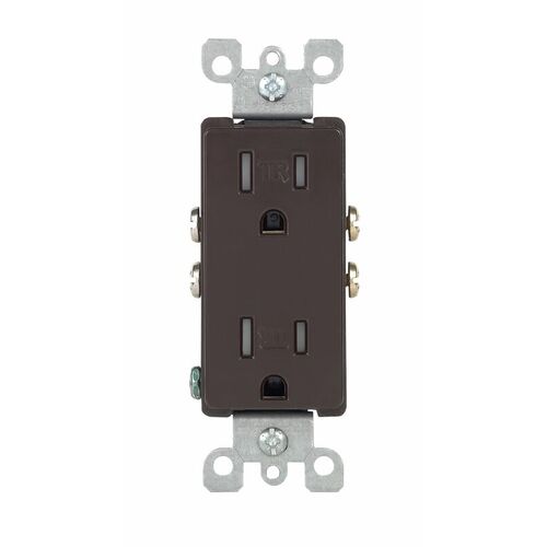 Outlet Decora 15 amps 125 V Duplex Brown 5-15R Brown