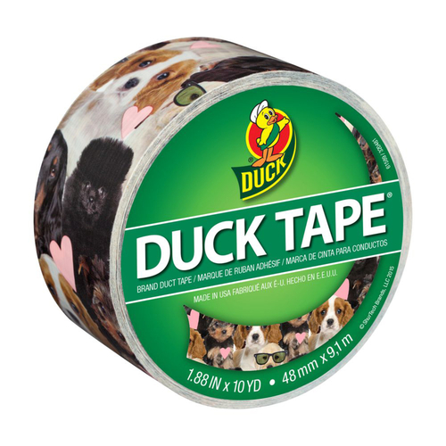 Duct Tape 1.88" W X 10 yd L Multicolored Puppies Multicolored