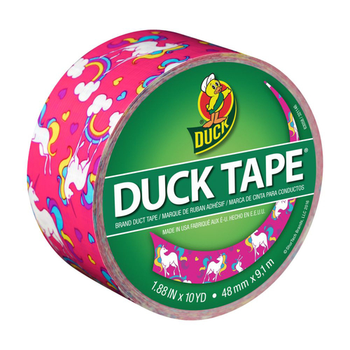 Duct Tape 1.88" W X 10 yd L Multicolored Unicorn Multicolored