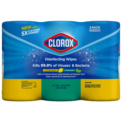 CLOROX 30208 Cleaning Wipes 75 ct