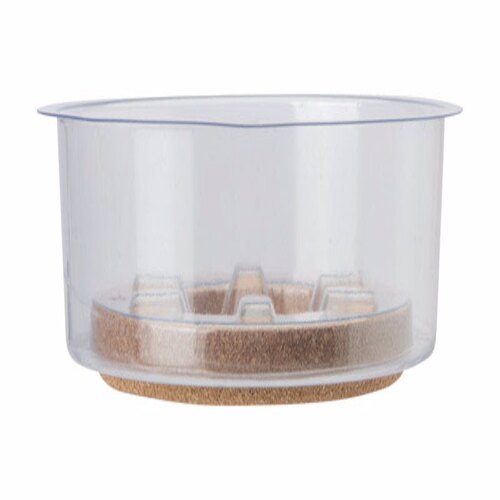 Plant Saucer 1.5" H X 12" D Cork/Plastic Hybrid Clear Clear