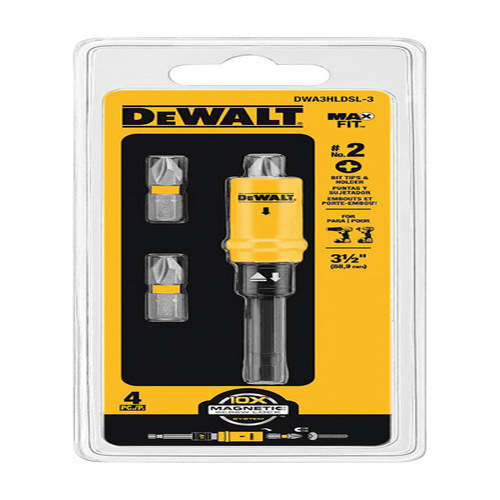 DEWALT DWA3HLDSL-3-XCP3 Bit and Holder Set Max Fit Phillips #2 S Screw Lock S2 Tool Steel - pack of 3