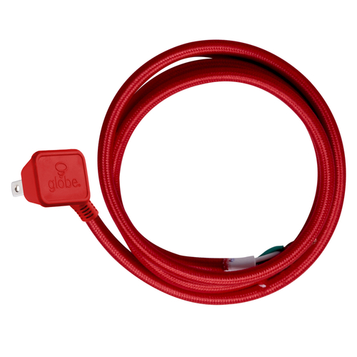 Pendant Light Cord Mix N Match Lighting Indoor 15 ft. L Red 16/2 Red