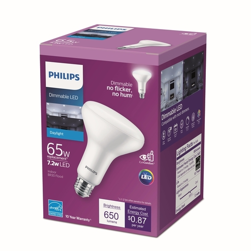 Philips 548107 LED Floodlight Bulb BR30 E26 (Medium) Daylight 65 W Frosted