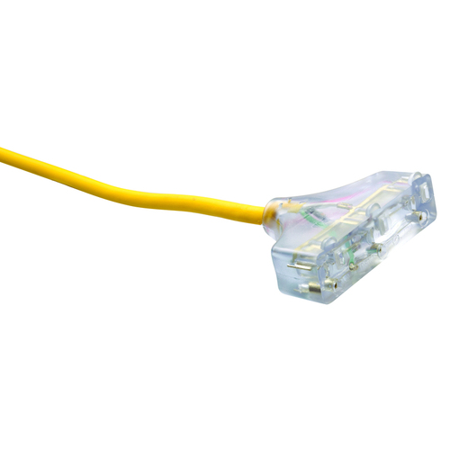 Southwire 3489SW00002 Tri-Source Extension Cord Outdoor 100 ft. L Yellow 12/3 SJEOOW Yellow