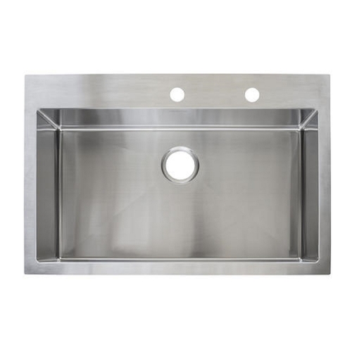 Kitchen Sink Stainless Steel Dual Mount 33-7/16" W X 22-7/16" L Single Bowl
