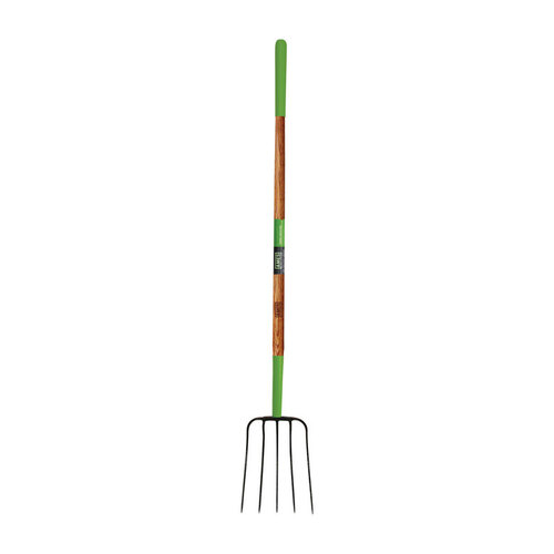 Ames 2826800 Fork 5 Tine Forged Steel Manure Wood Handle Green