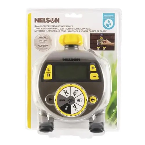 Water Timer Nelson Programmable 2 Zone Gray