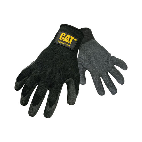 017400J Protective Gloves, Jumbo, Knit Wrist Cuff, Cotton/Polyester Glove, Black - pack of 12