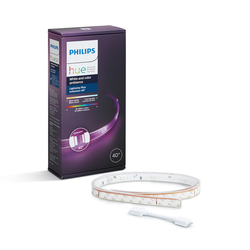 Philips 555326 LED Smart Lightstrip Plus Extension Hue Connector White and Color Ambiance Clear