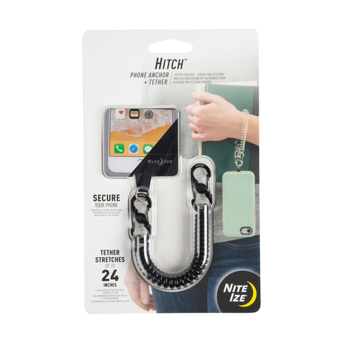 Nite Ize 3002237 Phone Anchor and Tether Hitch Black For All Mobile Devices Black