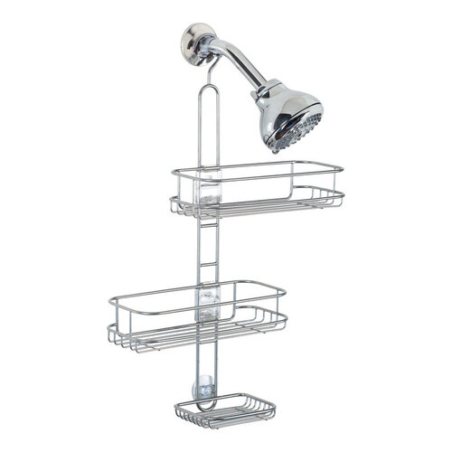 Shower Caddy Linea 22" H X 10.5" W X 4.5" L Silver Silver