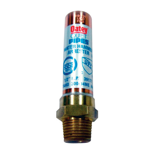 Oatey 39177 Water Hammer Arrester Quiet Pipes 1/2" Male X 1/2" D Closed