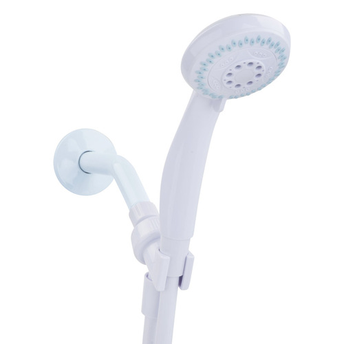 Handheld Showerhead White PVC 3 settings 1.8 gal White