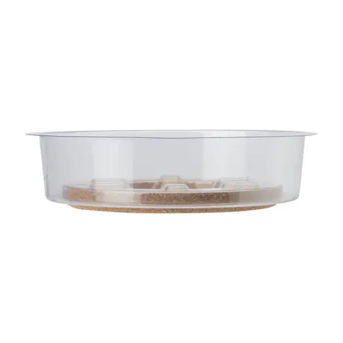 Plant Saucer 1.5" H X 10" D Cork/Plastic Hybrid Clear Clear - pack of 24