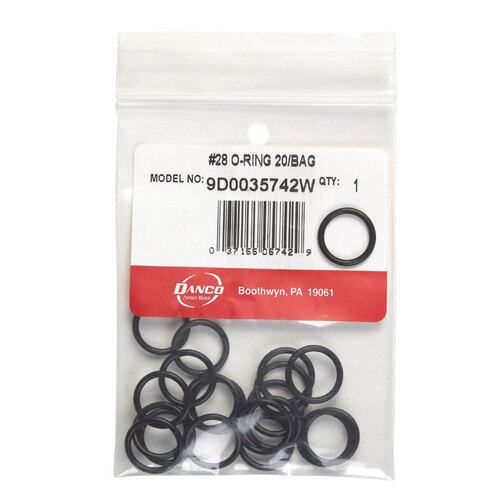 O-Ring 0.62" D X 1/2" D Rubber Black