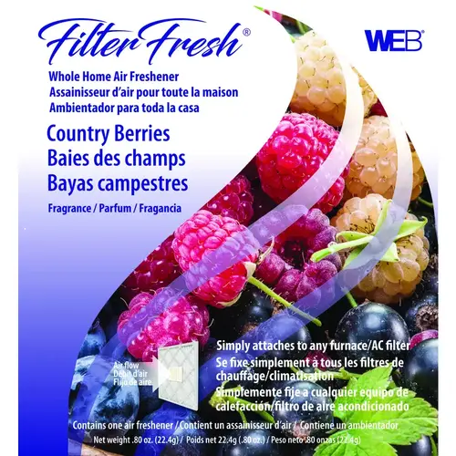 Web WMULB-XCP18 Air Freshener FilterFresh Country Berry Scent 0.8 oz Gel - pack of 18