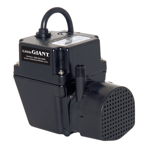 Little Giant 502375 Submersible Utility Pump 1/40 HP 300 gph Aluminum Switchless Switch AC