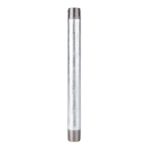 Nipple 1/2" MIP each X 1/2" D MIP Galvanized Steel 8" L Galvanized