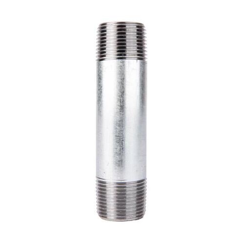 Nipple 3/4" MIP each T X 3/4" D MIP Galvanized Steel 4" L Galvanized