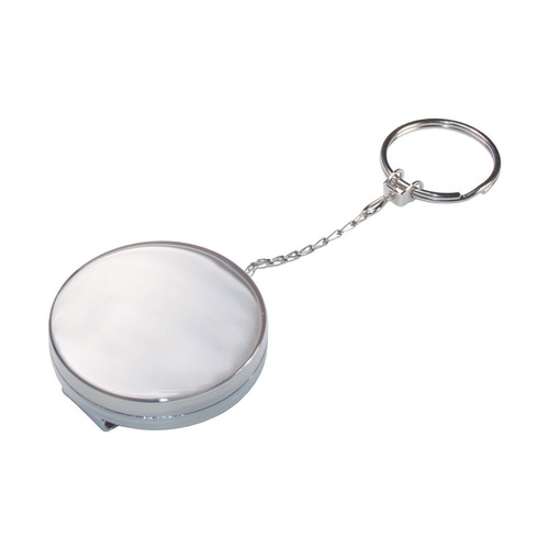 Key Chain Steel Silver Retractable Cord Stainless Steel