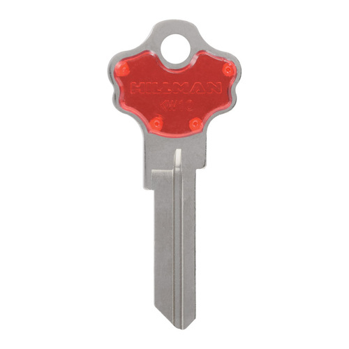 Key Blank ColorPlus Traditional Key House/Office Single Red/Silver - pack of 5