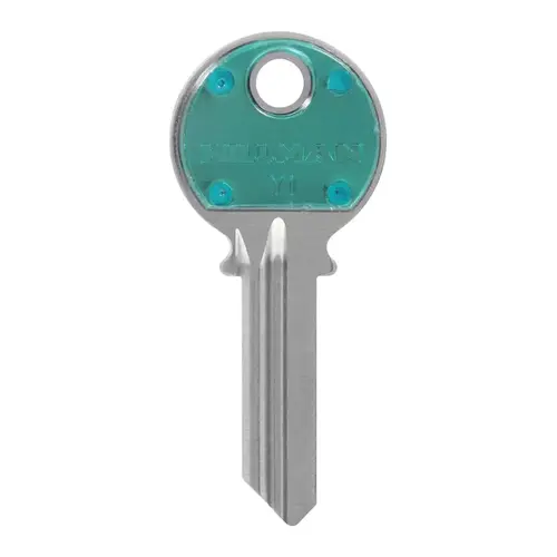 Key Blank ColorPlus Traditional Key House/Office Single Green/Silver - pack of 5