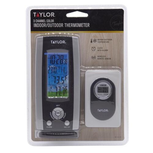 TAYLOR 1512 3Channel Weather Station with Clock