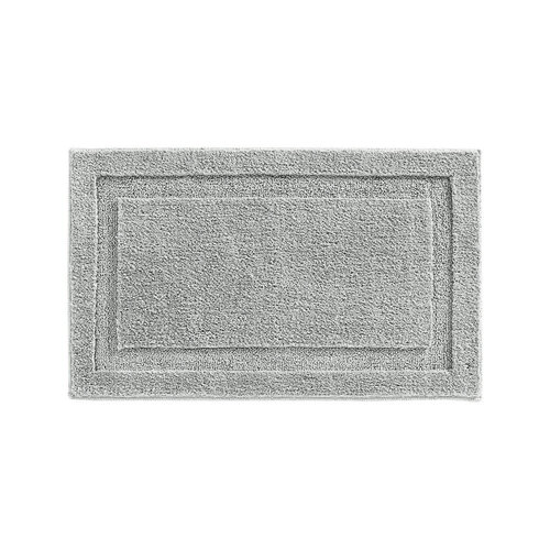 iDesign 17058 Bath Spa Rug 34" L X 21" W Gray Microfiber Polyester Gray