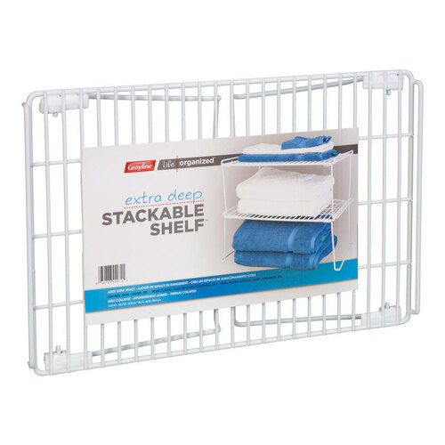 Stackable Shelf Life Organized 12" H X 8-3/4" W X 19-3/4" L PE Coated White PE Coated