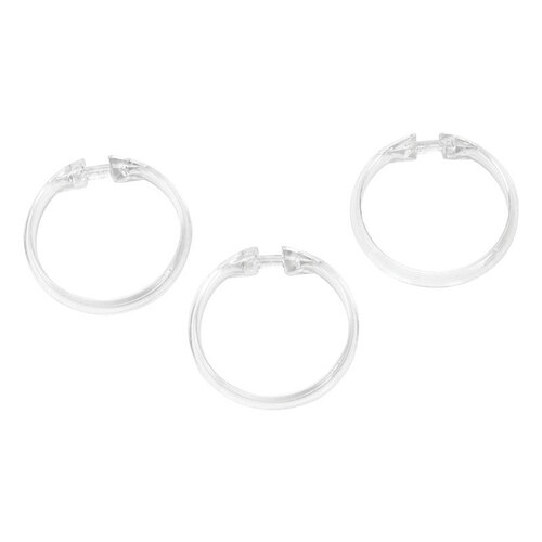 Homz 4693065 Shower Curtain Rings Clear Plastic Clear