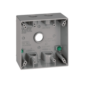 Sigma Engineered Solutions Metallic Gray 2-Outlet Weatherproof