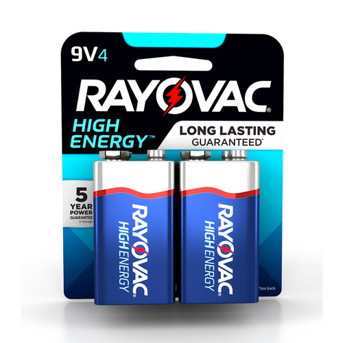 Rayovac A1604-4TGENK.01 Batteries High Energy 9-Volt Alkaline 4 pk Carded
