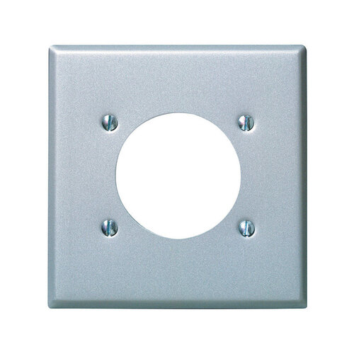 Wall Plate Smooth 2 gang Steel Outlet Smooth