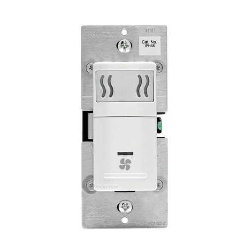 Humidity Sensor/Fan Control Decora 3 amps Single Pole White White