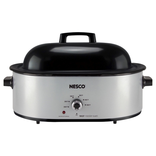 Nesco MWR18-47 Electric Roaster Silver Stainless Steel 18 qt 17.5" H X 9.2" W X 25.4" L Silver