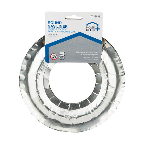 Home Plus D60050-XCP12 Gas Burner Liner Durable Foil 7 5/8" Silver Silver - pack of 12