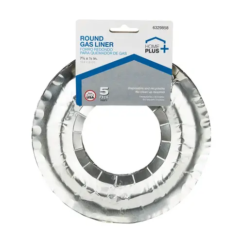 Gas Burner Liner Durable Foil 7 5/8" Silver Silver - pack of 12