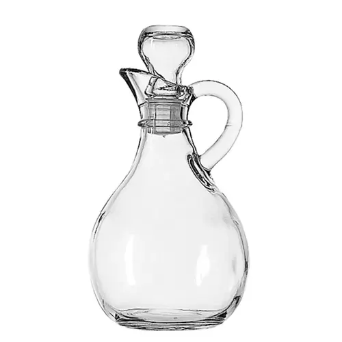 Clear glass cruet with lid cruet Presence Cruet with Stopper 10 oz